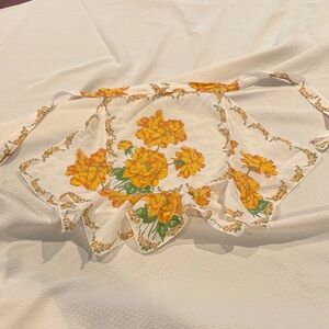 Vintage Yellow Floral Apron